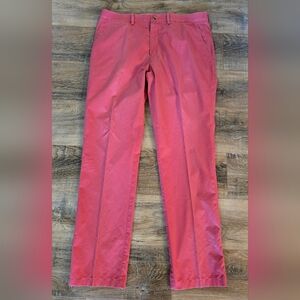 TailorByrd Everyday Chino Dress Pants Mens 38x34 Pink/Red Straight Fit Golf